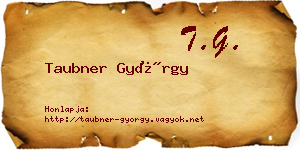 Taubner György névjegykártya